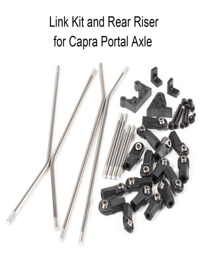 ZMHOBBY High Clearance Carbon Fiber LCG Chassis Kit, Stainless Steel Links Set, for Custom Build Comp Cheater Rigs Built (Capra Links Kit) - Image 2